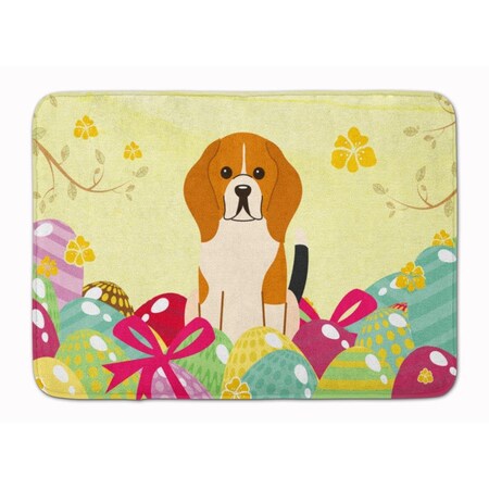 Carolines Treasures Easter Eggs Beagle Tricolor Machine Washable Memory Foam Mat BB6040RUG